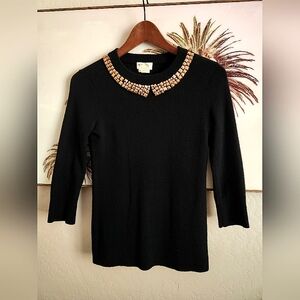 Kate Spade Avaline Ribbed Sweater Wool Cashmere XS